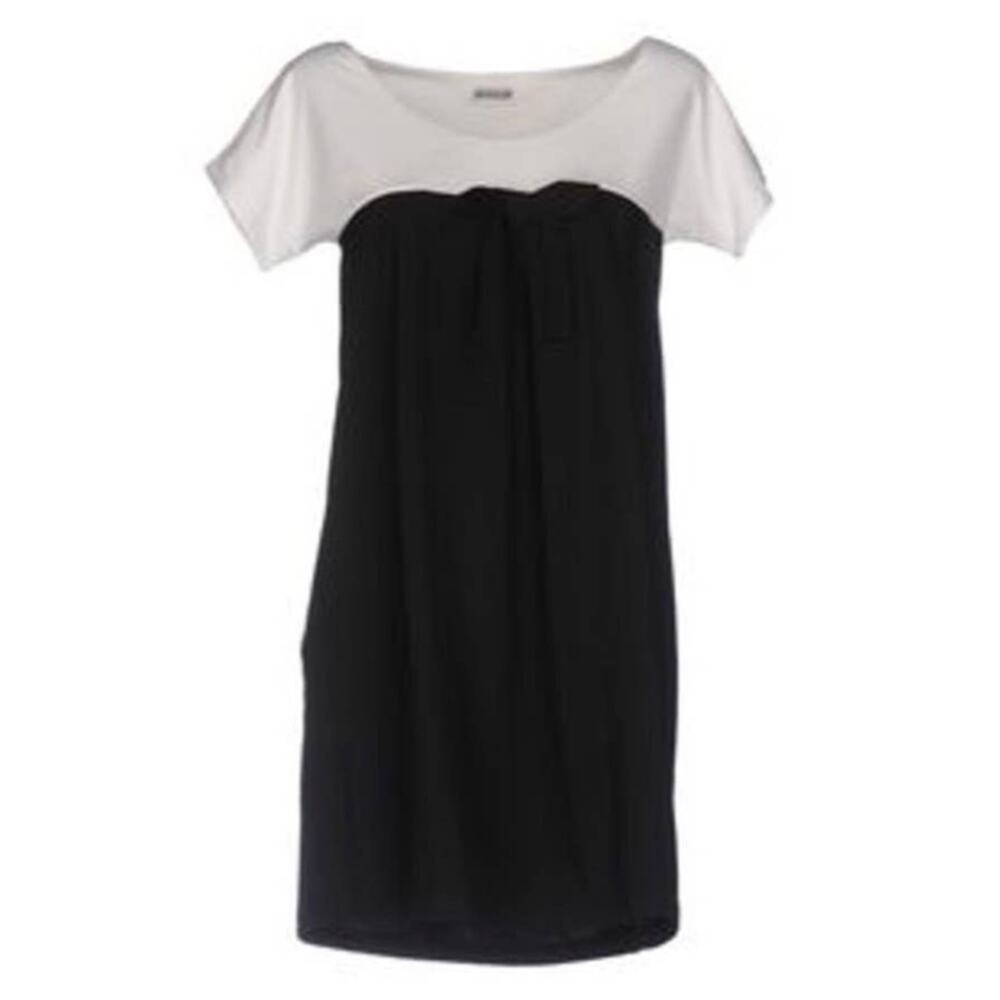 Alpha Studio Black Jersey Shift Babydoll Dress Sz 6 NWT